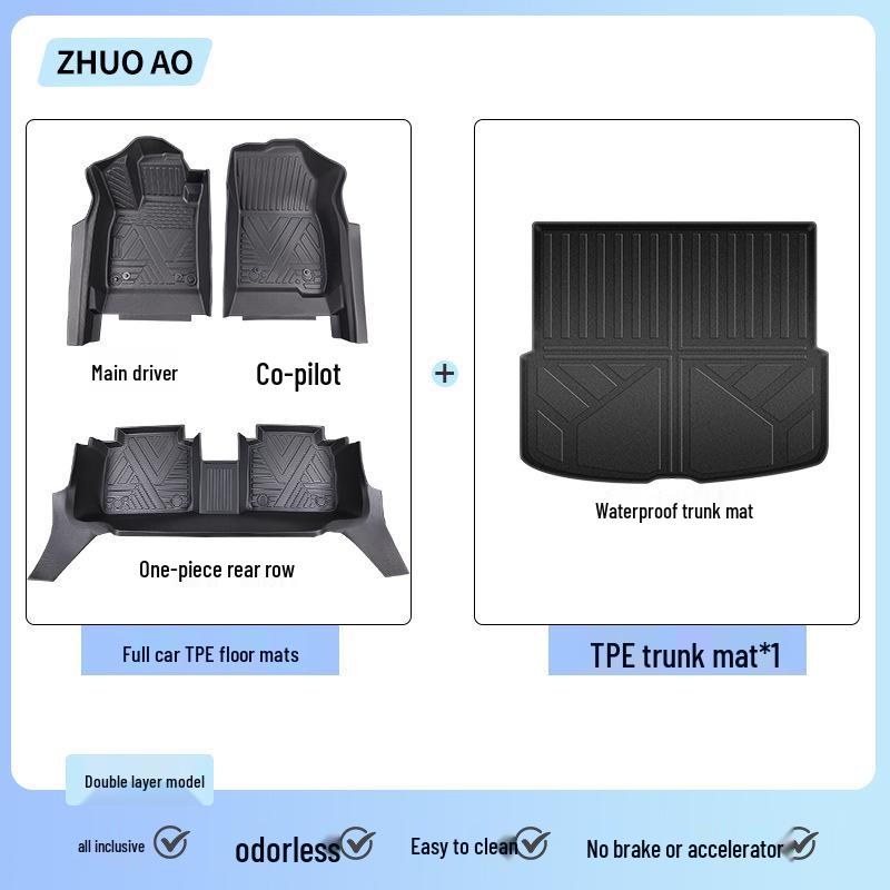 Yongjue TPE Full Coverage Floor Mats for RAV4 - Stylish Car Interior Decor