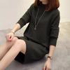 Knitted Dress for Women Loose Mid - Length Korean - Style Sweater Solid Color Casual Half Turtleneck Pullover Autumn and Winter