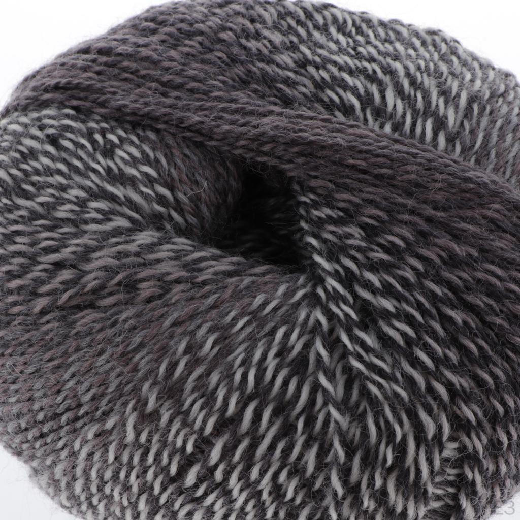 Hand-woven Rainbow Colorful Crochet Wool Blend Yarn Knitting for Felting, Wet