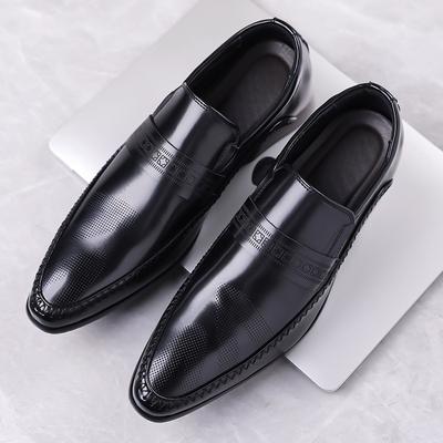 Europe, America, Four Seasons Breathable Business Casual Shoes, Leather Fashion British Pointed Toe Foot Cover Men's Formal Leather Shoes Men'