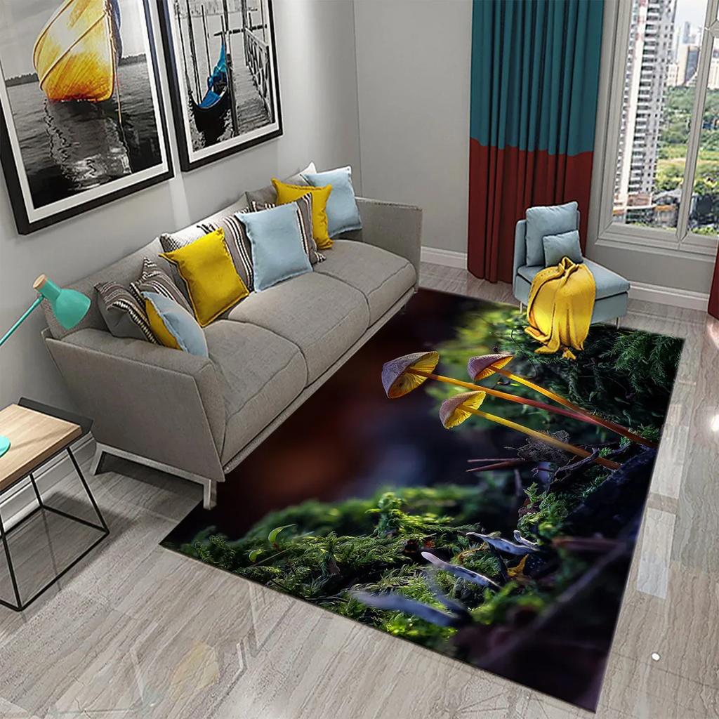 3D Natur-Thema Teppich Eingangstür Fußmatte Wald Insekt Pflanze Rutschfeste Fußmatte Wohnzimmer Schlafzimmer Badezimmer Heimdekoration