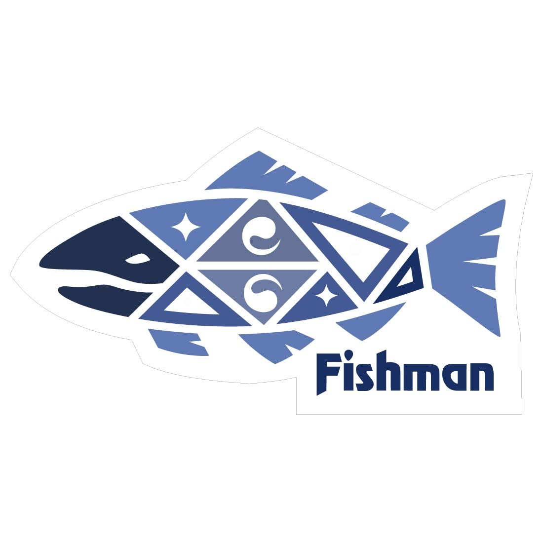 FISHMAN ST-000002 Амулет Рыба Наклейка, Средний, 60 x 32мм