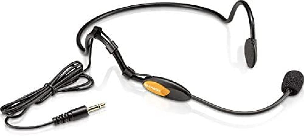 

CAROL MUD-806 Headset Microphone, Cardioid Directional Condenser Microphone for Yoga, Video Conferencing, Classes, and Dance