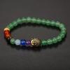 6Mm Natural Stone Green Dongling Agate Buddha Head Bracelet Jade