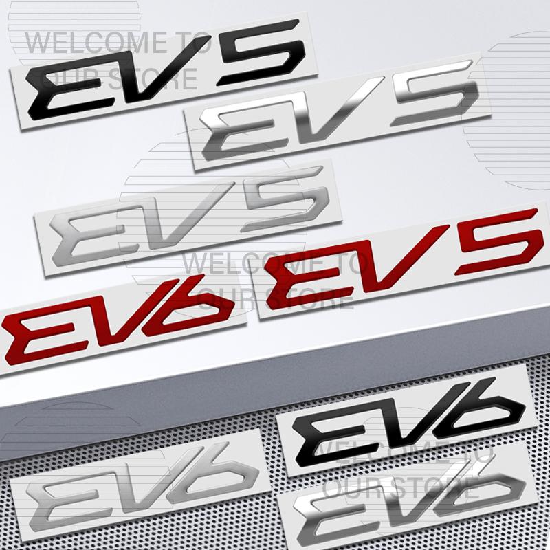 Car Decor Metal For EV5 EV6 Niro Kia GT Line Hybrid Electric SUV Letter Emblem O3D Sticker Accessories Tail Rear Trunk Decals