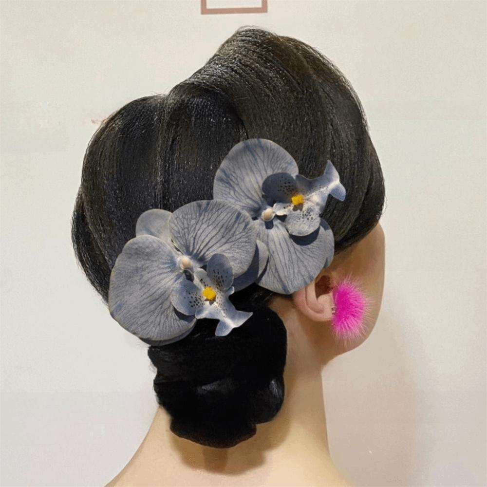 Blumenmuster Orchideenblüte Haarspange Große Größe Kopfschmuck Neue Tanz-Haaraccessoires