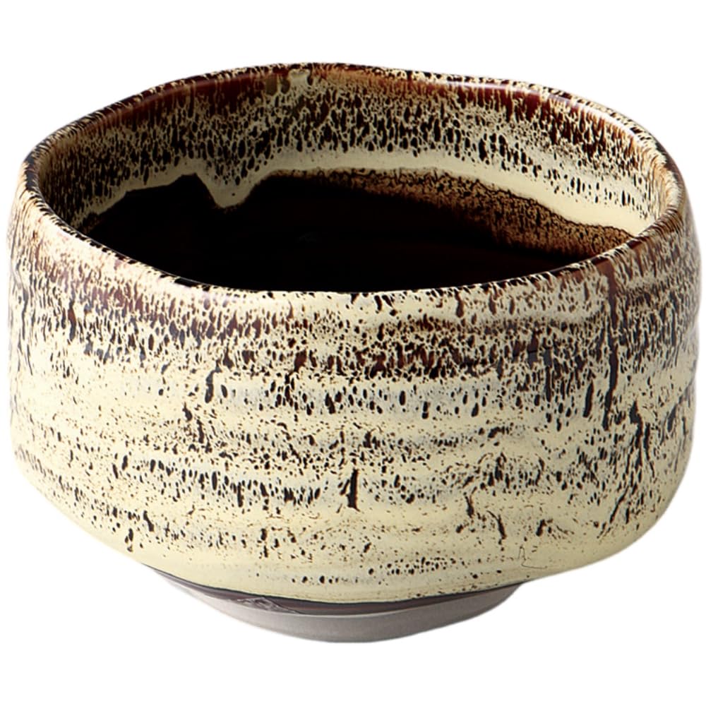 Matcha x x Ame Glaze Yellow Flowing Matcha Mino Made in Japan Ale-net Bowl, W11.8 D11.8 H8cm, Bowl, Ceramic, Ware,
