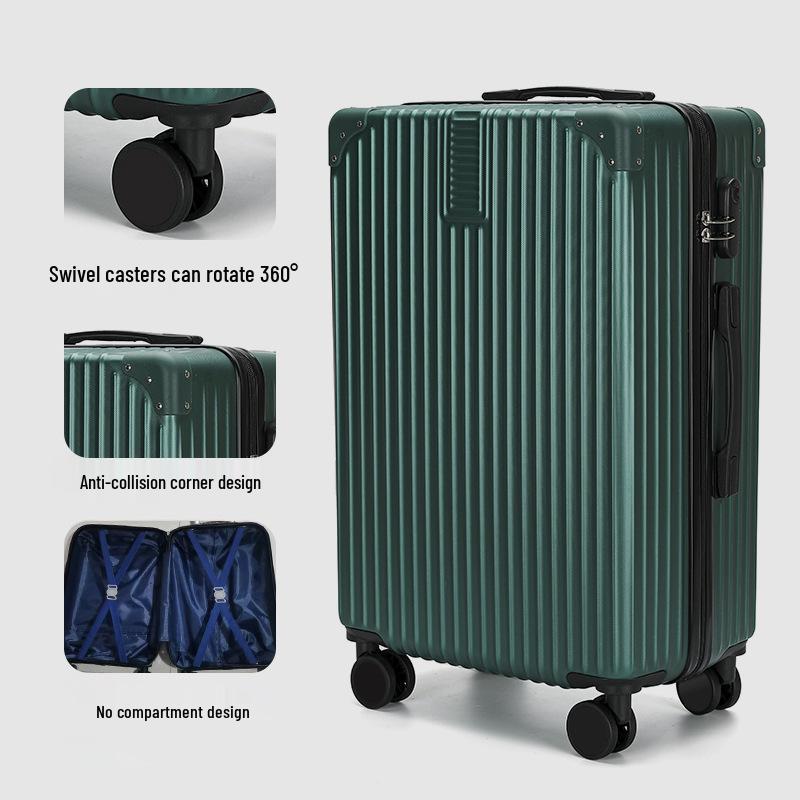 

Кожаный универсальный чемодан на колесах для путешествий, прочный 20 /24 с надежной молнией и кодовым замком для мужчин, женщин и студентов. 20 inch