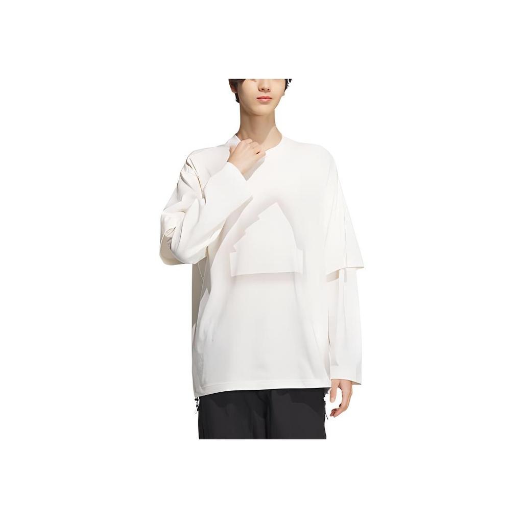adidas Top a Maniche Lunghe Stile Futuro Uomo Top Rosa Bianco JI9879
