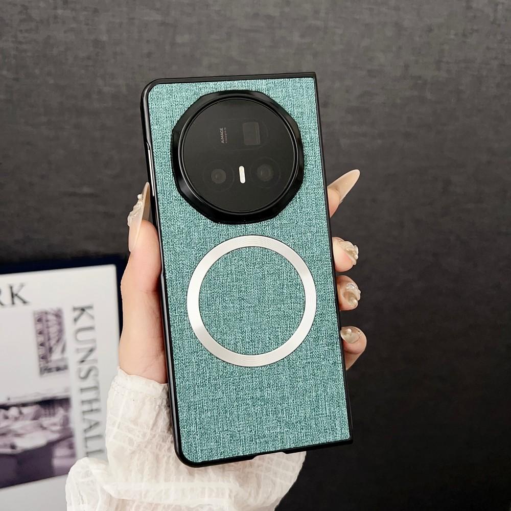For Huawei Honor Magic V5 Case Luxury PU Cloth Magnetic Wireless Charging Protective Back Cover Case For Magic V5 V3 V 5 Shell