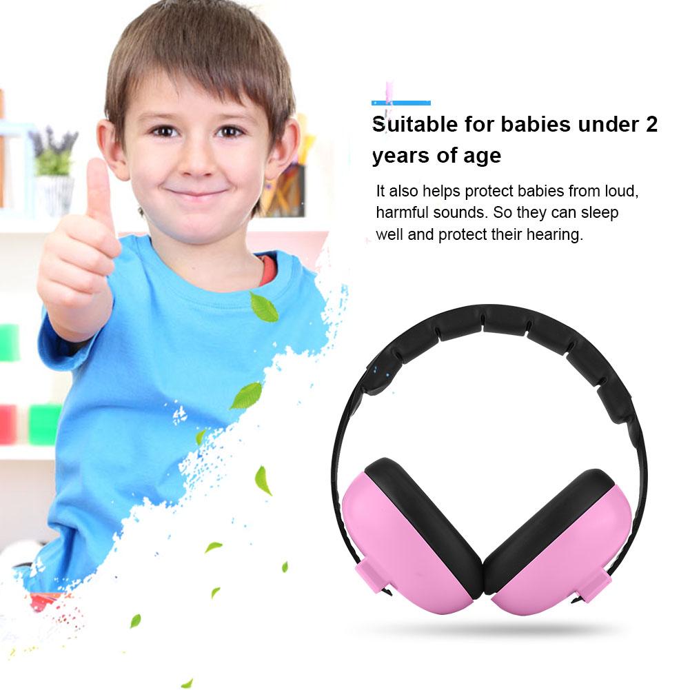 Baby Øreklokker Støyisolerende Øreklokker for Barn Babyens Ørebeskytter Hodetelefon (Rosa)