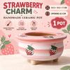 Korean Style Hand-Painted Strawberry Ceramic Flower Pot