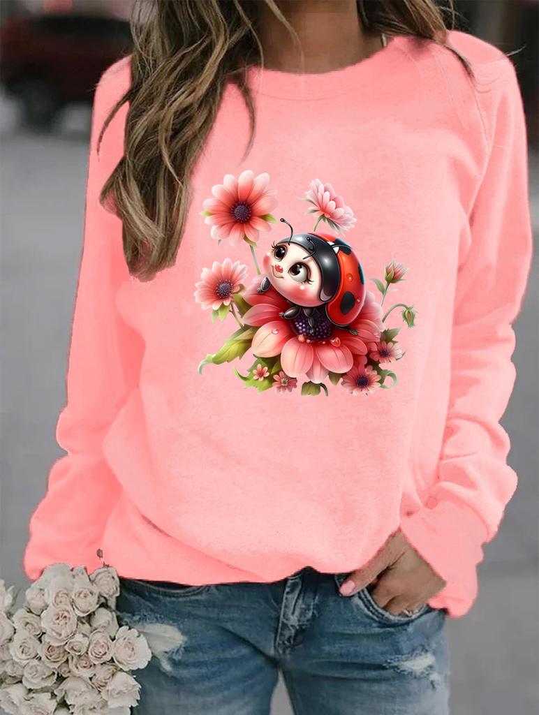 Stay Warm and Trendy This Winter with a Round Neck Sweatshirt for Women, Embellished with Multiple Stylish Patterns
