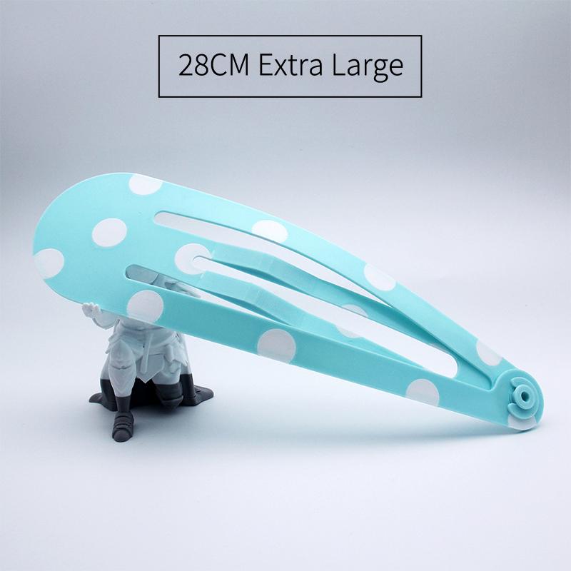 Cute Strawberry Curtain Clips Extra Large Hair Claw Kawaii Polka Dot Design Hairpin for Thick Long Hair Daily Styling