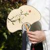 Double-sided Ginkgo Round Fan Vintage Chinese Round Fan Creative Rice Paper Fan  Summer Decor