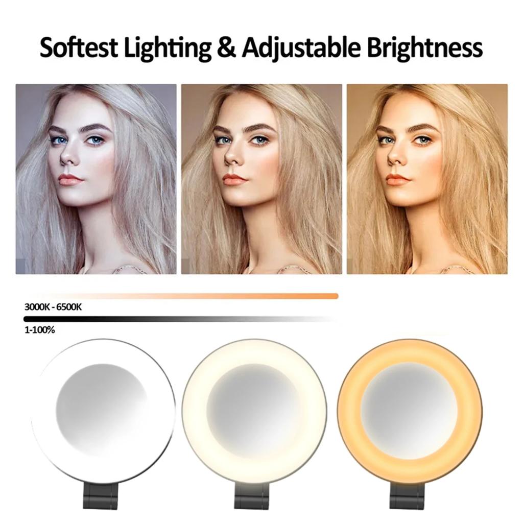 Universal Mobile Phones Tablet Foldable Mini Magnetic Fill Light For Makeup Vlog Selfie Lights Magnet Video Flashes Lamp