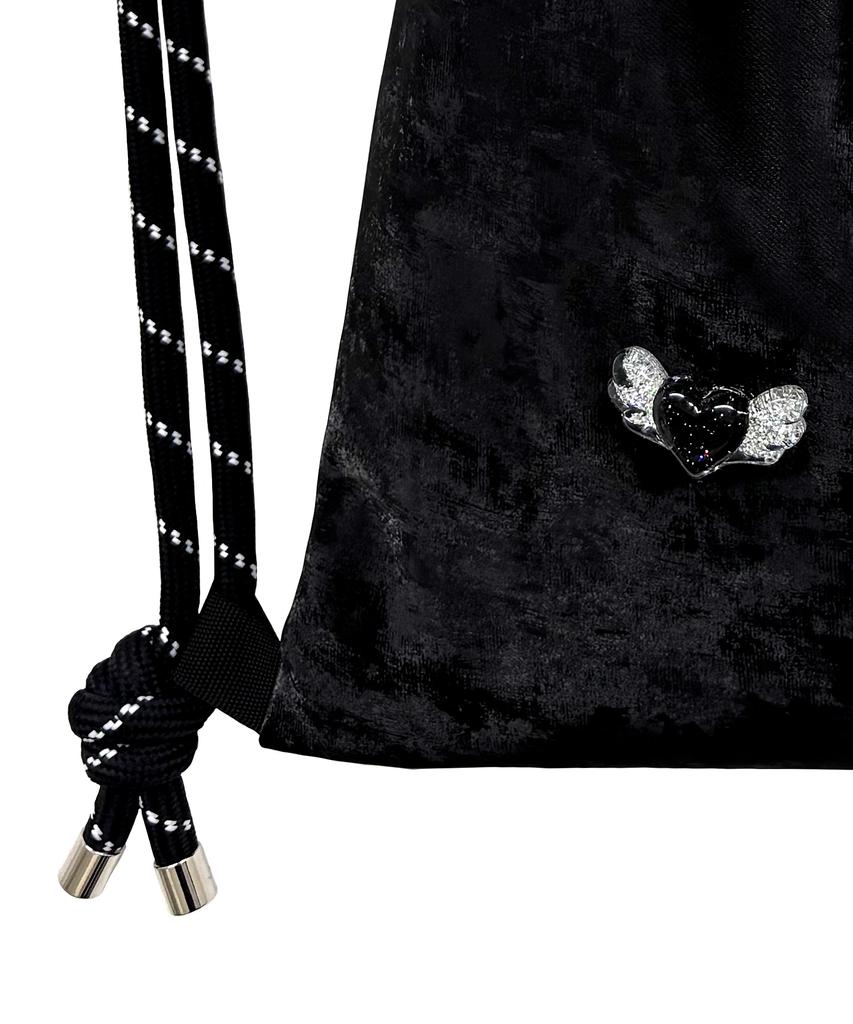 Other-Worldly Heart Wings Gym Sack [Black]
