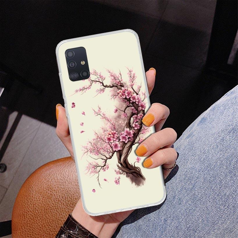 Cherry Blossom Tree Phone Case For Samsung Galaxy A52 A32 A22 A12 A51 A31 A50S A30S A20S A10S Note 20 Ultra 10 Plus S10 A72 A71