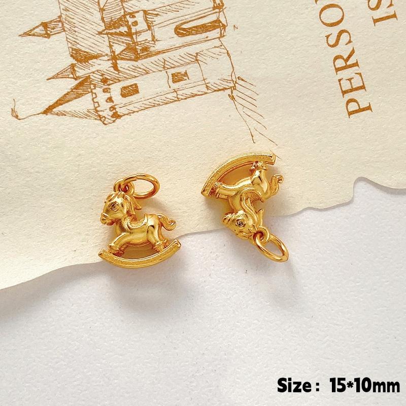 .1Stuks Schattige Gouden Kleur Pony Paard Bedels Hanger Voor Sieraden Maken Ketting Oorbellen Armband Sleutelhanger DIY Accessoires Benodigdheden