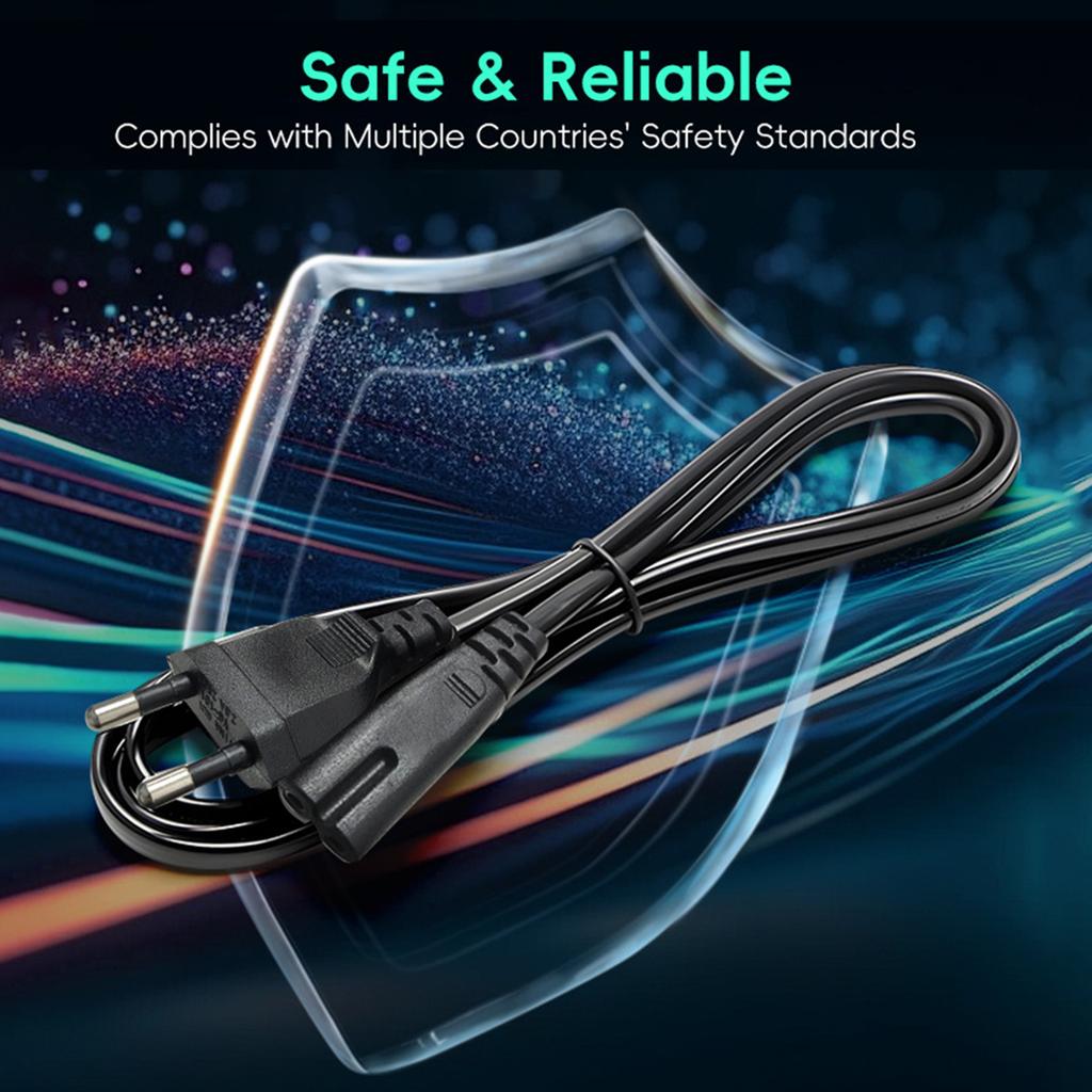 2 Pin Power Supply Cord For Gaming Consoles Power Supply Cable 100cm/150cm/300cm