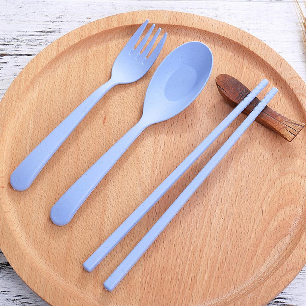 Reusable Travel Utensils Set with Case Portable Chopstick Fork Spoon Tableware Eco Friendly Cutlery Picnic Camping Utensils
