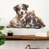 Cartoon Cute Puppy Children's Bedroom Entrance Hall Dormitory Home Decoration Wall Stickers Self-adhesive