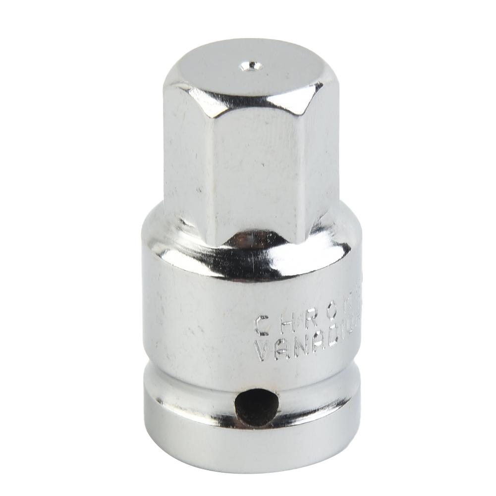 1XSocket 1/2inch 17mm Hex Shank Special Oil Pan Screw Socket Wrench Hexagonal Head For Auto Repairing Hand Tool