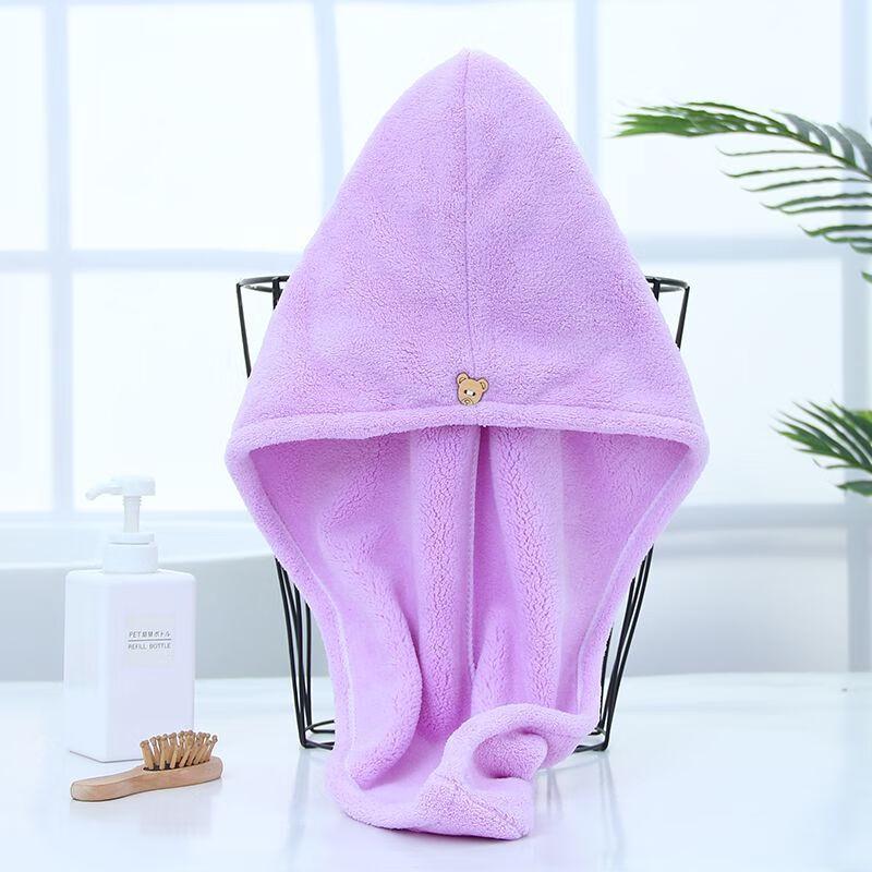 Quick-Dry Thickened Coral Fleece Hair Towel Cap for Women