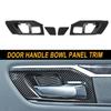 4pcs Interior Door Handle Bowl Panel Trim Cover For Dodge Ram 1500 2018+ Carbon