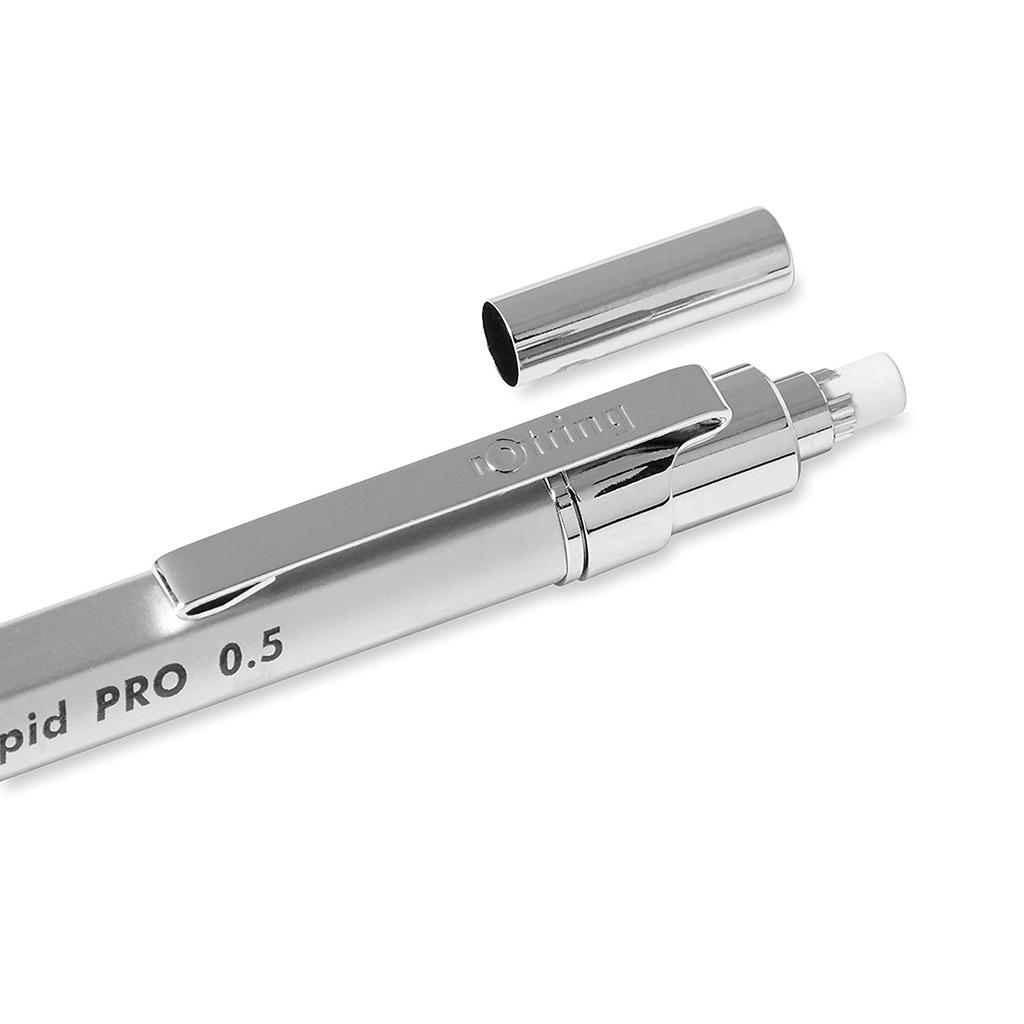 Rotring RapidPro Silber Mechanischer Japanischer 0,5mm Bleistift, 1904-255 [Offizielles Produkt]