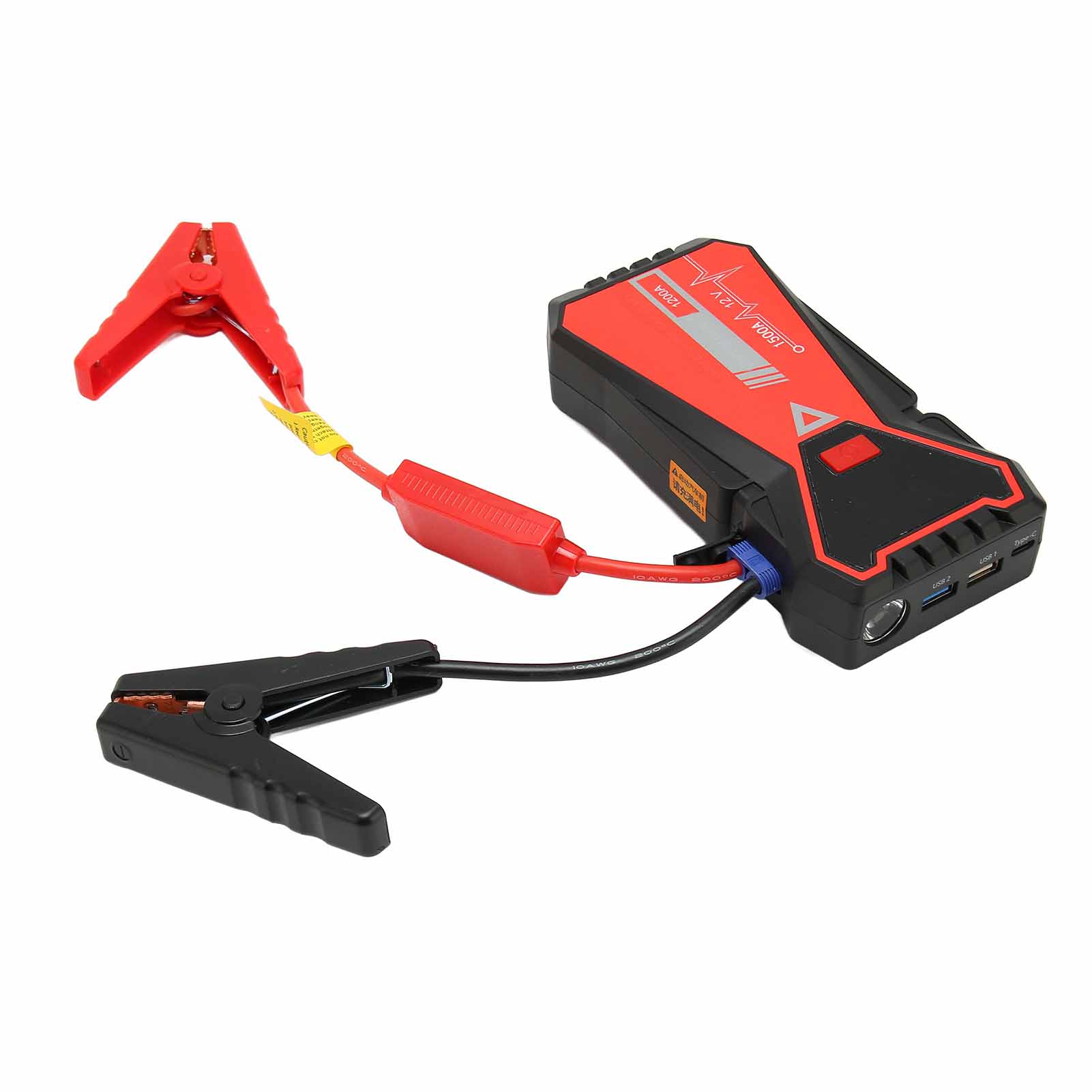 

Автомобильный аккумулятор пусковое устройство 1500A 26000mAh 96.2W 12V Type C перезаряжаемый ЖК-дисплей IP66 водонепроницаемый