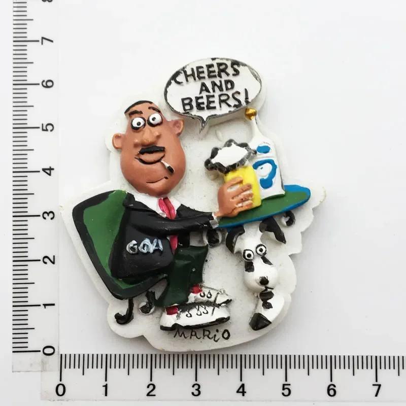 India Fridge Magnet Tourism Souvenir Rajasthan Bangalore 3D Resin Painted Crafts Magnets for Refrigerators Sticker Home Decor