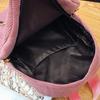Women School Soulder Bag Tassel Corduroy Backpack Preppy Style Knapsack