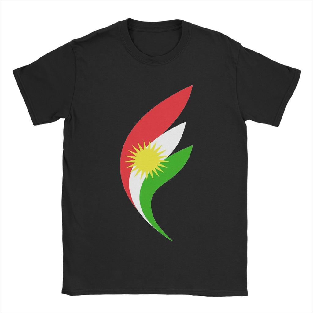 Kurdistan Flag Map  Cotton TShirt For Man Summer  Y2K Retro T Shirts Breathable Harajuku Tee Shirt Oversized Hot Sale Tops