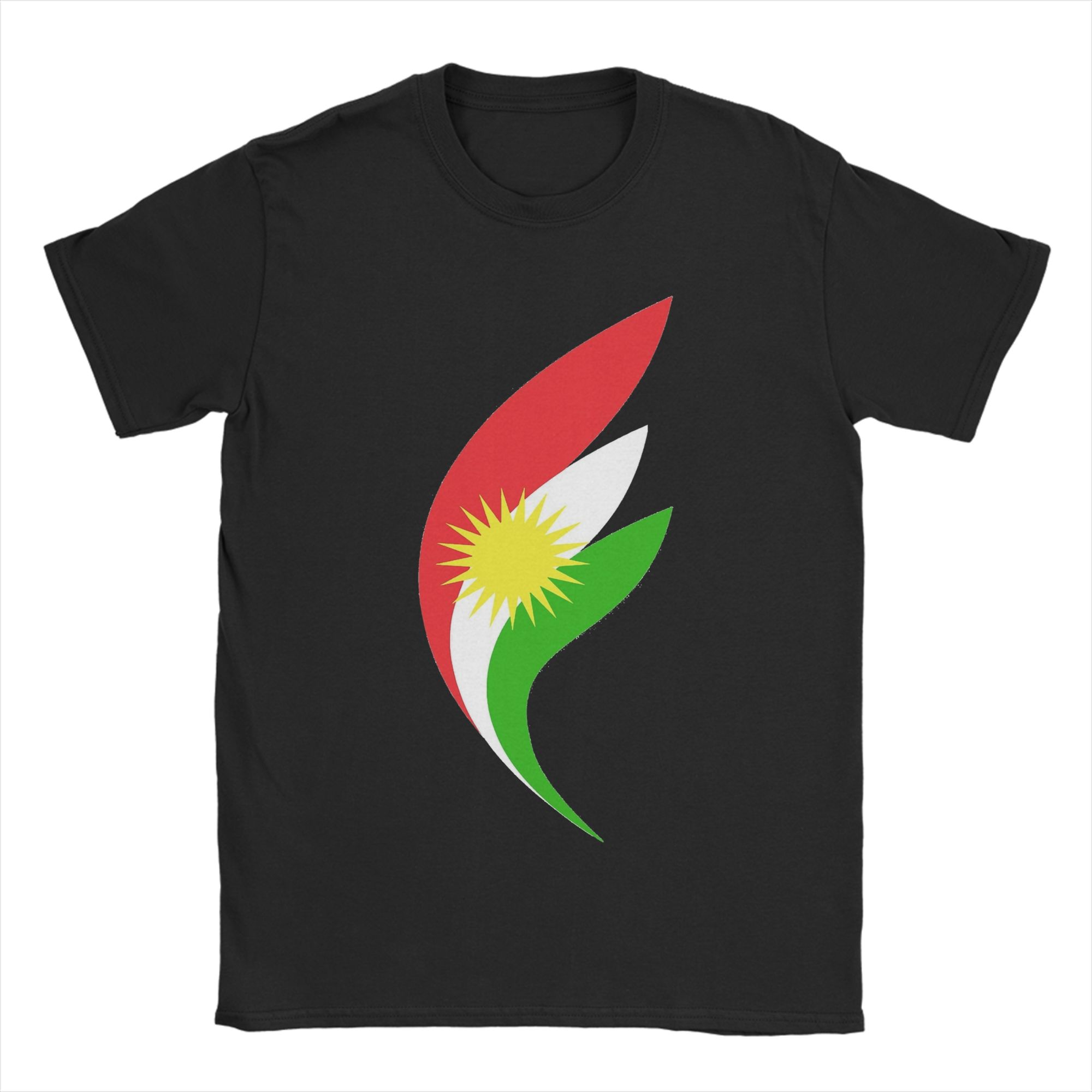

Kurdistan Flag Map T Shirt for Men Pure Cotton Novelty TShirt Crew Neck Tee Shirt Short Sleeve Clothing Plus Size 4XL
