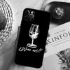 Cool Red Wine Glass Phone Case For iPhone 16 Pro 11 12 13 14 15 Pro Max Mini XS X XR 7 8 16 Plus Cover Coque