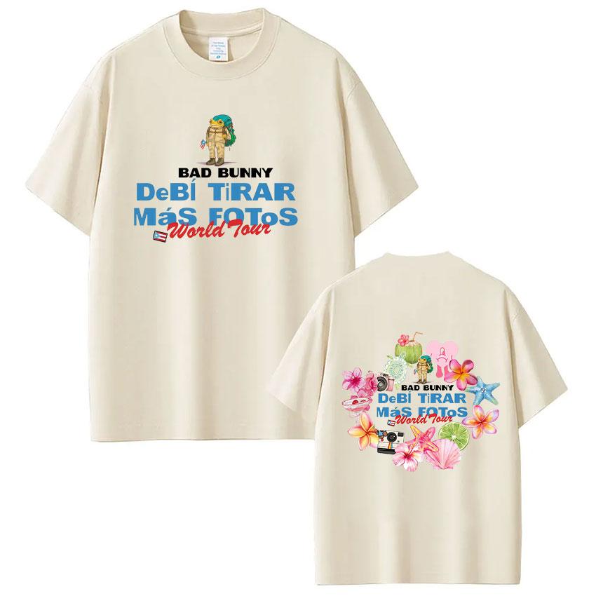 

Rapper Bad Bunny Debi Tirar Mas Fotos DTMF World Tour Shirts Men Women Fashion Vintage Hip Hop Short Sleeve T-shirts Streetwear 5XL різнокольоровий