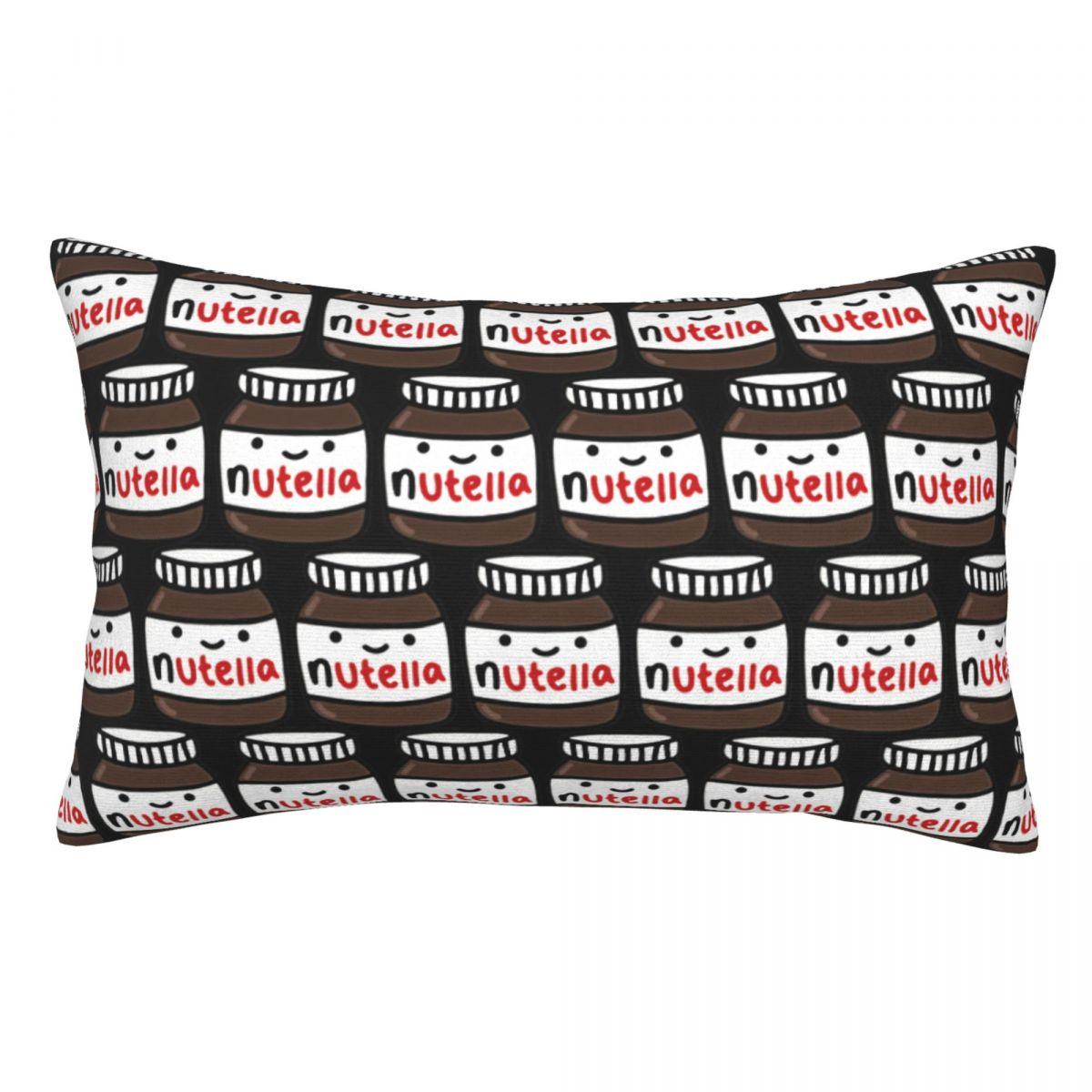 Nutella Rectangle Pillowcase Cushion Cover Decorative Bedroom Bed Home Comfort Throw Pillow 60x40cm