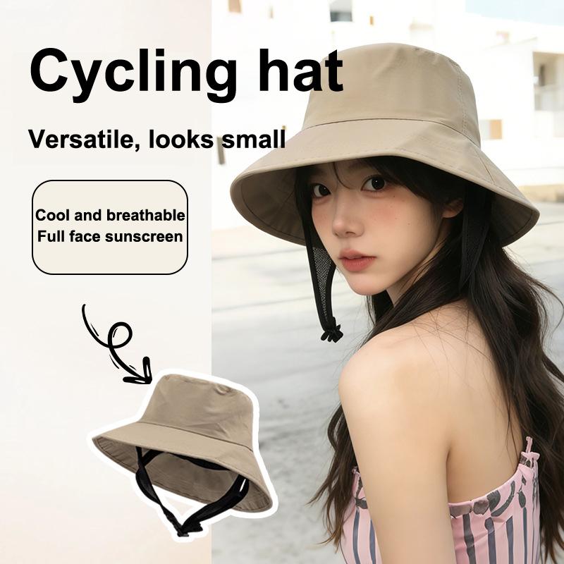 Adjustable Windproof Sun Hat For Men Women Uv Protection Wide Brim Fisherman Cap Breathable Outdoor Cycling Beach 1Pc