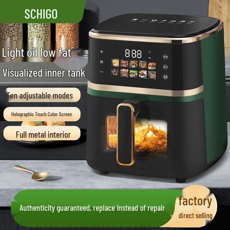 Elektrische Heißluftfritteuse mit großem Fassungsvermögen und Sichtfenster