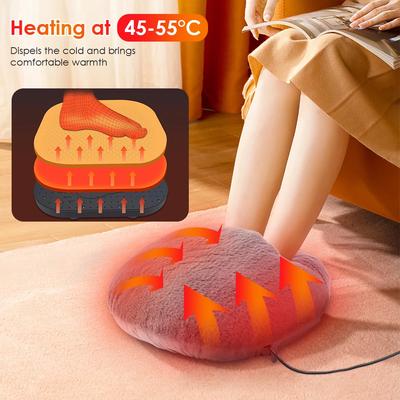 Winter Electric Foot Warmer Thermostat Heating Foot Heating Pad Household USB Charging Soft Plush Washable Foot Warming Mat