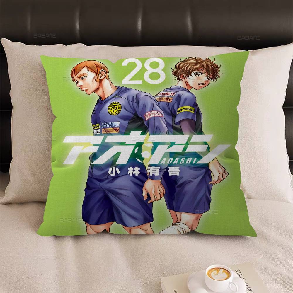 Ao Ashi Anime Cushion Cover Pillow Cover Decor Pillowcase Printed Cushion Case for Couch