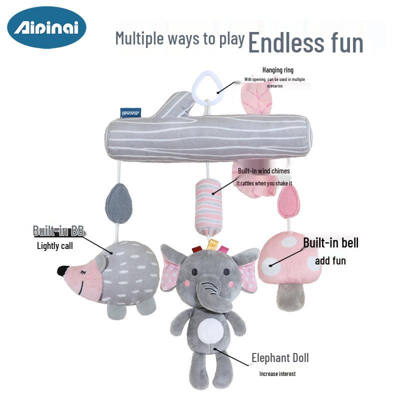 Aipinqi Baby Pink Animal Wind Chime Pendant Toy for Strollers