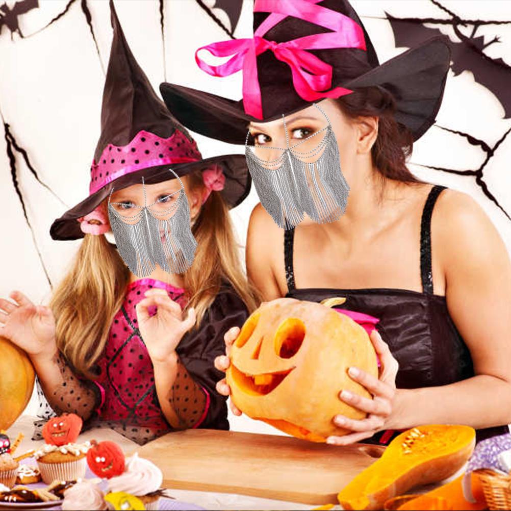 Masquerade Mask Chain Face Chain Jewelry Mask Costume Headwear for Nightclub Party Cosplay Dance Accessories