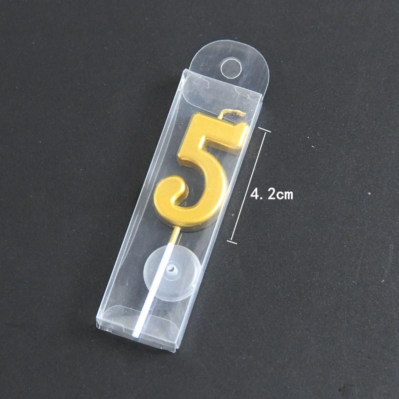 Gold-Plated Number Candle Set (50 Pieces) - Free Shipping, One-Year-Old Birthday Cake Decorations