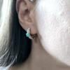 Silver Earrings with Natural Emerald 1.528ct, Cubic Zirconia (2163534)