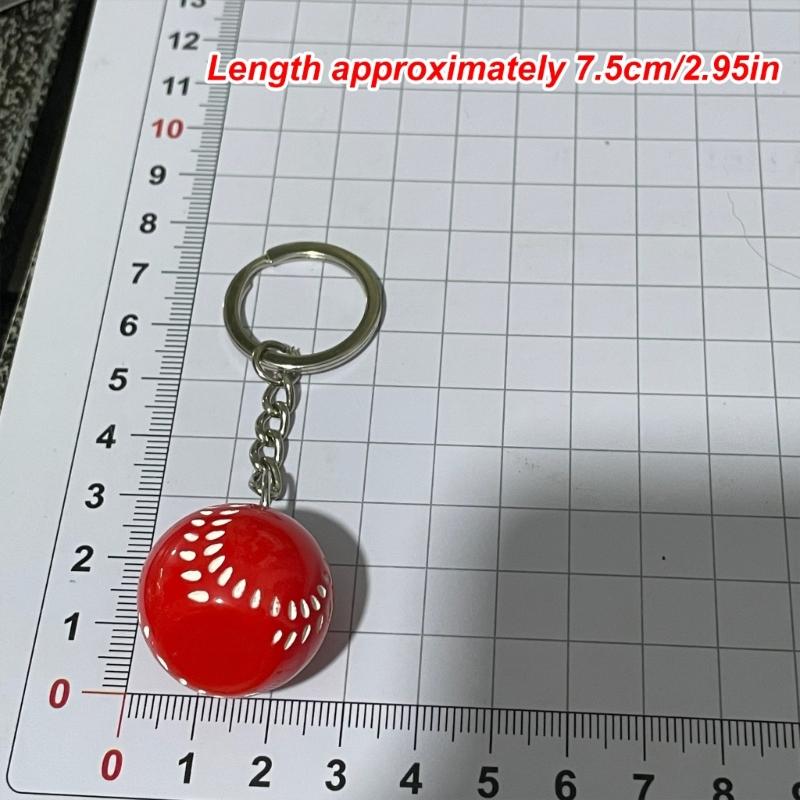 Creative 3D Basketball Football Keychain Handmade Resin Sport Theme Decoration For Bags Keys Car Interior Gift
