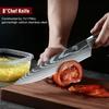 8pcs Professional Chef Knife Set with Roll Bag High Carbon Stainless Steel Kitchen Knife with Knife Sharpener, Dishwasher Safe