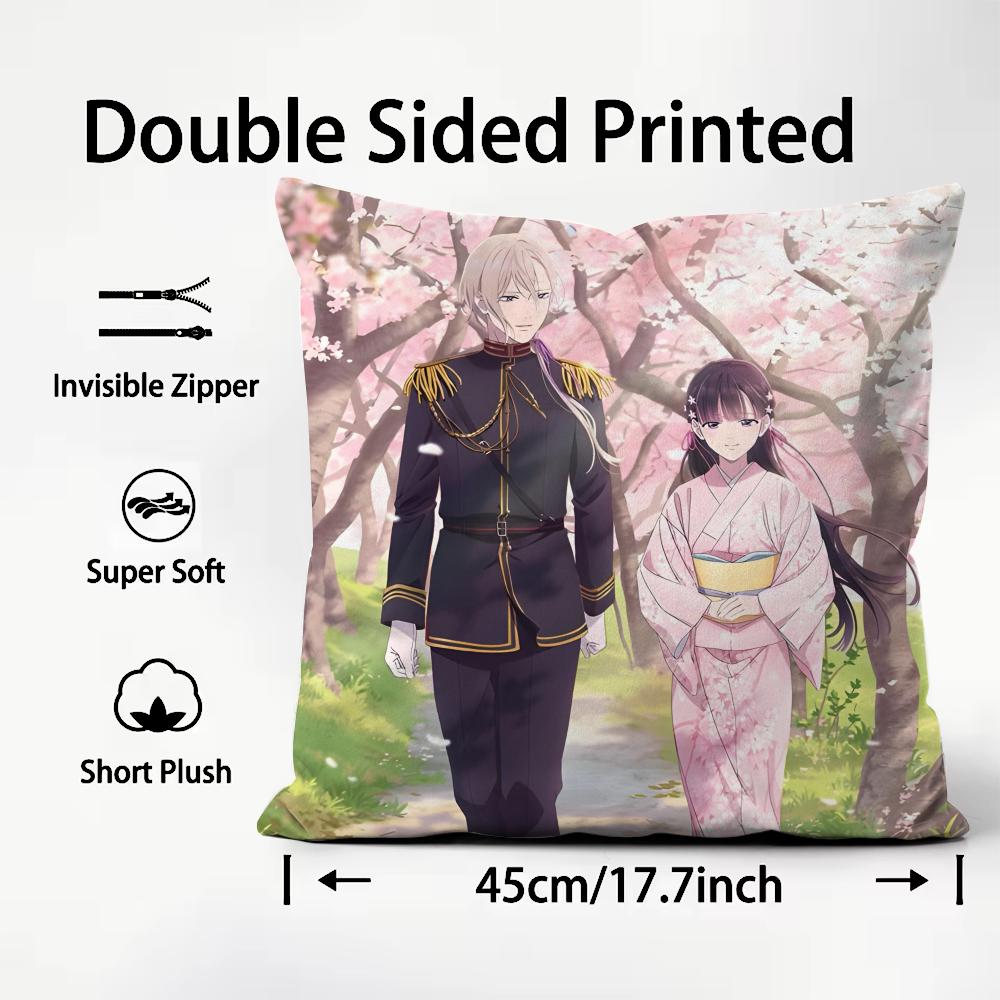 

My HHappy MarriageE Anime Cushion Cover Plush Fabric Soft DoubleSided Printed Sofa Warm Winter Home Child Gift Pillow Case 30x30cm