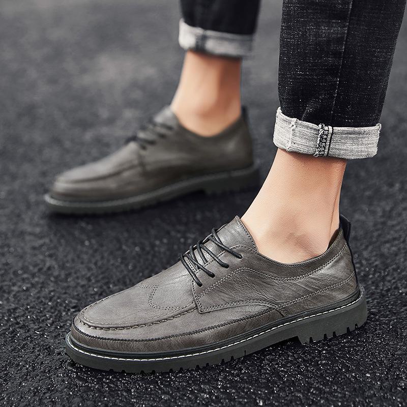 Men's Shoes Martin Shoes Casual British Small Leather Shoes Men's Business All-match Soft Sole